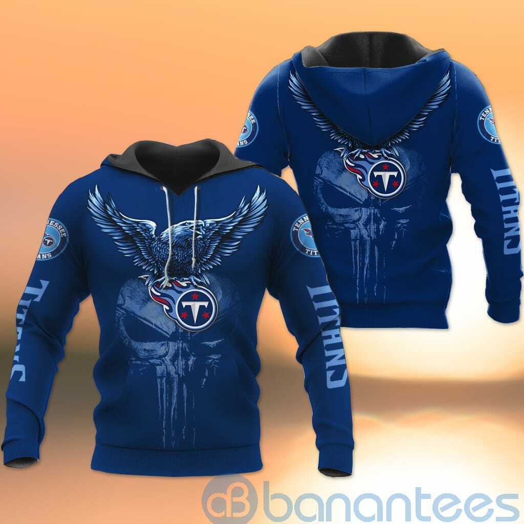 Tennessee Titans NFL Logo Eagle Skull 3D All Over Printed Shirt