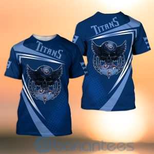 Tennessee Titans NFL Skull American Football Sporty Design 3D All Over Printed Shirt Product Photo