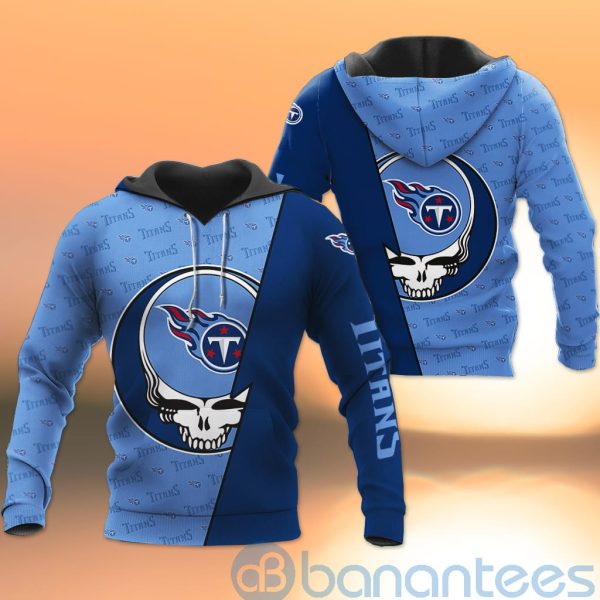 Tennessee Titans NFL Team Logo Grateful Dead Design 3D All Over Printed Shirt Product Photo