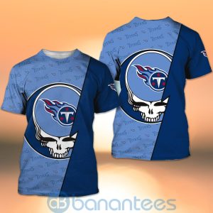 Tennessee Titans NFL Team Logo Grateful Dead Design 3D All Over Printed Shirt Product Photo