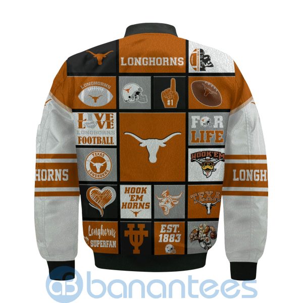 Texas Longhorns Custom Name Bomber Jacket Product Photo