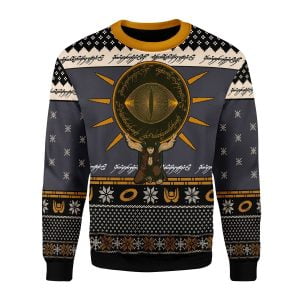 The Eye - Lord Of The Rings Christmas Sweater | Christmas Gift - AOP Sweater - Navy