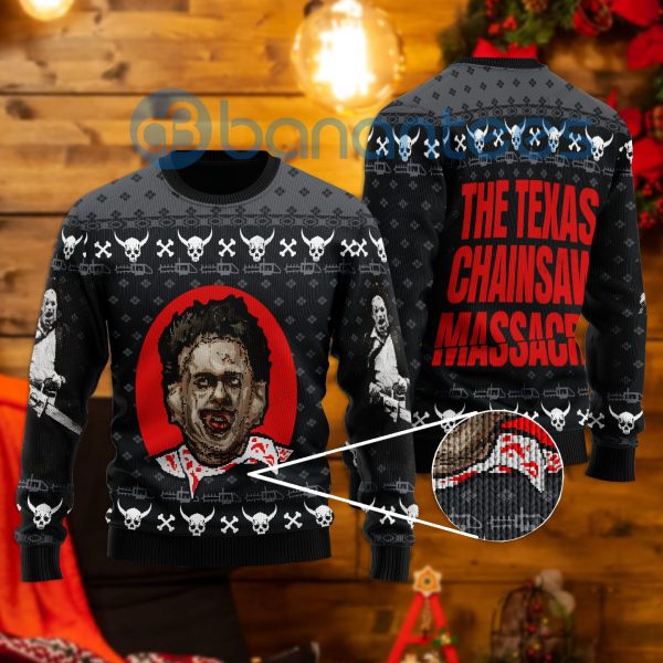 The Texas Chainsaw Massacre All Over Printed Christmas Sweater Product Photo