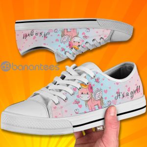 Unicorn Heart Lovely Design Graphic Low Top Canvas Shoes Product Photo
