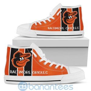 Vertical Stripes Style Baltimore Orioles High Top Shoes Product Photo