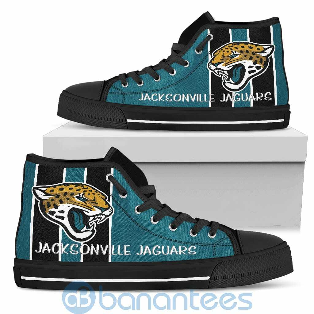 Vertical Stripes Style Jacksonville Jaguars High Top Shoes