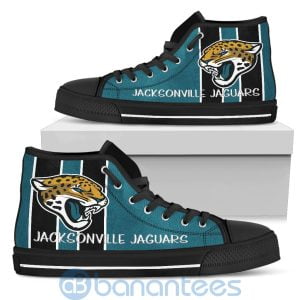 Vertical Stripes Style Jacksonville Jaguars High Top Shoes Product Photo
