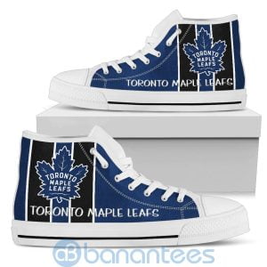 Vertical Stripes Style Toronto Maple Leafs High Top Shoes Product Photo