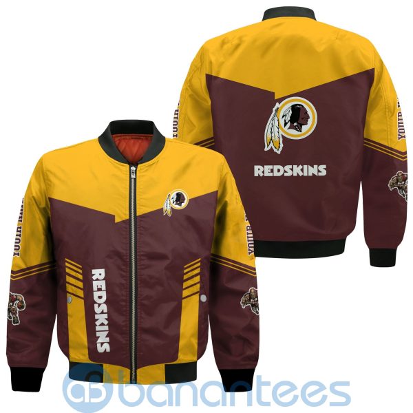 Washington Redskins American Football Team Logo Custom Name Bomber Jacket Product Photo