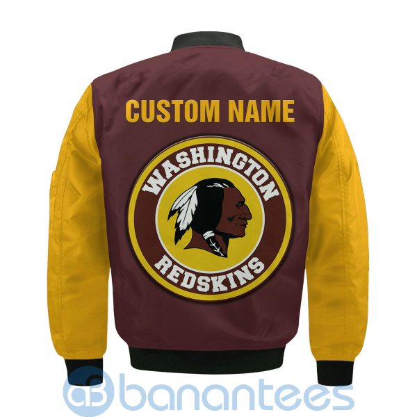 Washington Redskins Make Me Happy American Football Team Logo Custom Name Bomber Jacket Product Photo