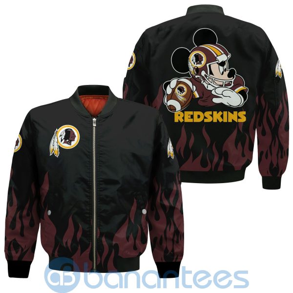 Washington Redskins Football Team Logo Disney Mickey Custom Name Bomber Jacket Product Photo