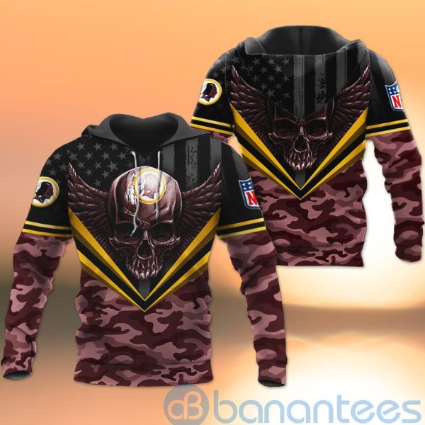 Washington Redskins Skull Wings 3D All Over Printed Shirt Product Photo