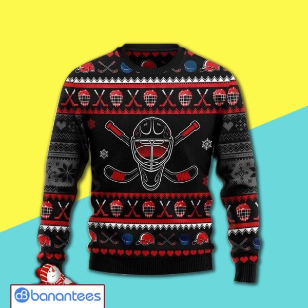 Winter Clothes Amazing Hockey Puck Awesome Christmas Ugly Christmas Sweater Product Photo