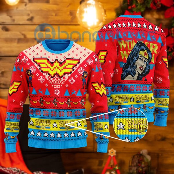 Wonder Woman Game Lover All Over Printed Ugly Christmas Sweater Product Photo