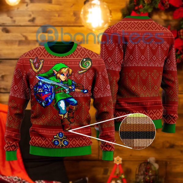 Zelda Link Gems Premium All Over Printed Ugly Christmas Sweater Product Photo