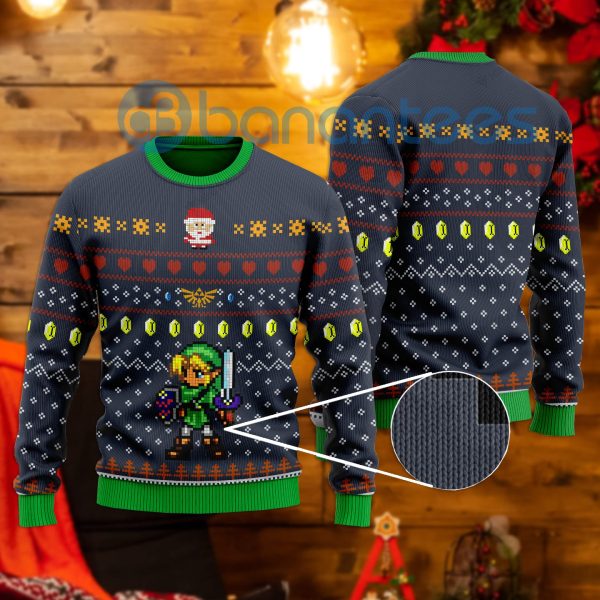 Zelda Santa Link Premium All Over Printed Ugly Christmas Sweater Product Photo
