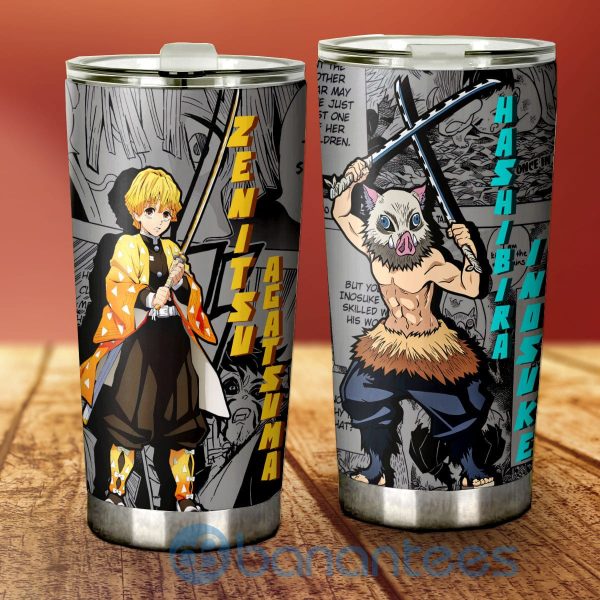 Zenitsu And Inosuke Tumbler Custom Demon Slayer Anime Gifts For Fans Product Photo