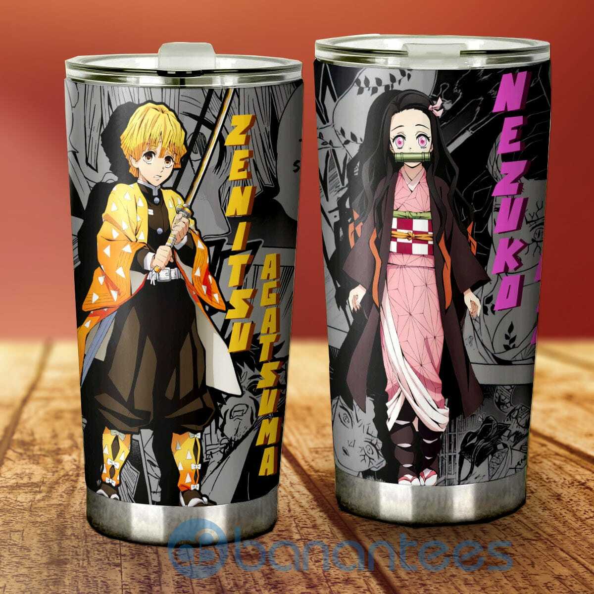 Zenitsu And Nezuko Tumbler Custom Demon Slayer Anime Gifts For Fans