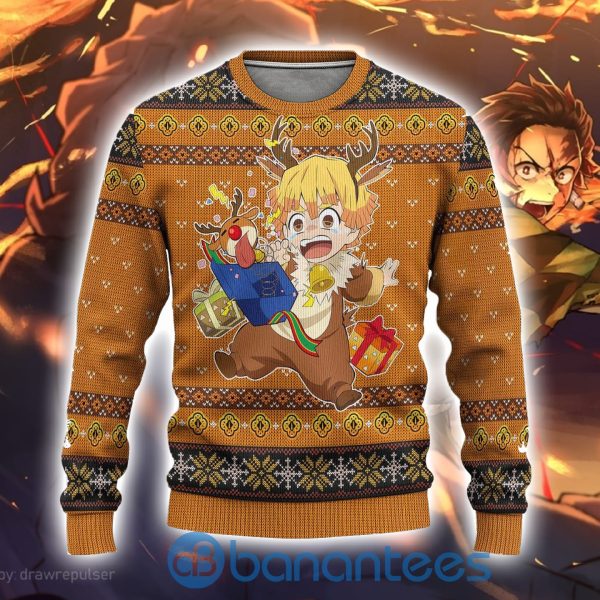 Zenitsu Demon Anime Slayer Anime Ugly Christmas Sweater All Over Printed Product Photo