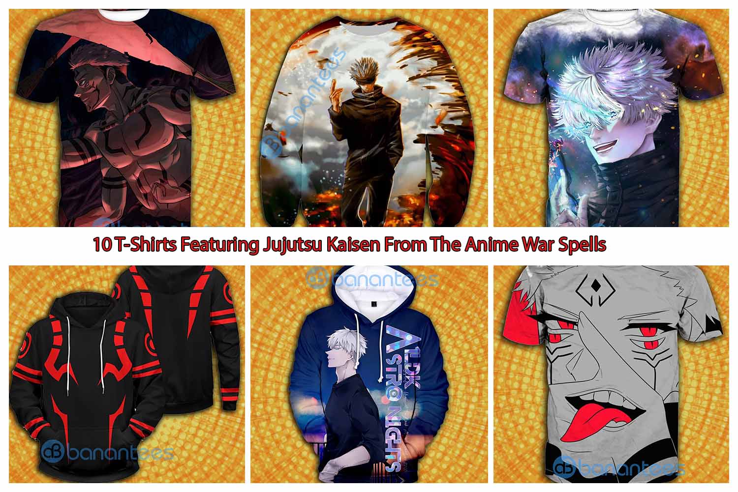 10 T-Shirts Featuring Jujutsu Kaisen From The Anime War Spells