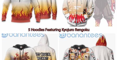5 Hoodies Featuring Kyojuro Rengoku