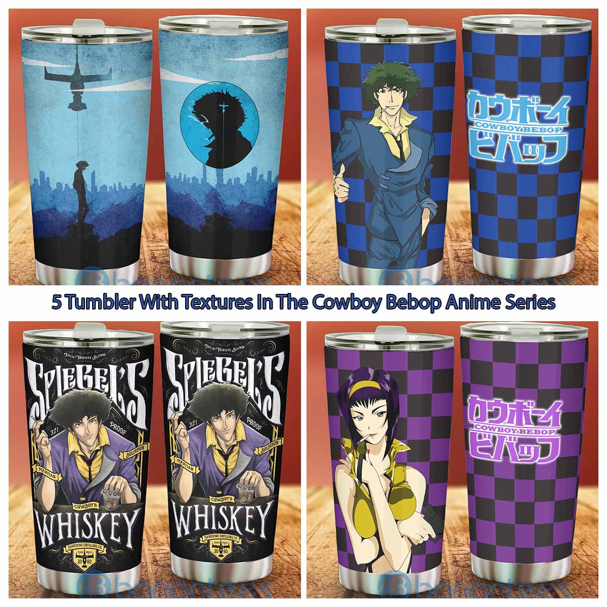 5 Tumbler With Textures In The Cowboy Bebop Anime Series