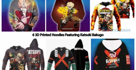 6 3D Printed Hoodies Featuring Katsuki Bakugo