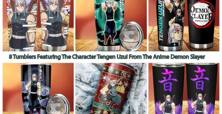 8 Tumblers Featuring The Character Tengen Uzui From The Anime Demon Slayer
