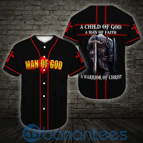 A Child Of God A Man Of Faith Jesus Unisex Jersey Baseball Shirt Product Photo