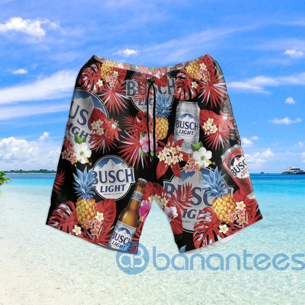 Beach Light Tropical Leaf Red Beach Shorts Beer Lovers Father Day Gift Product Photo