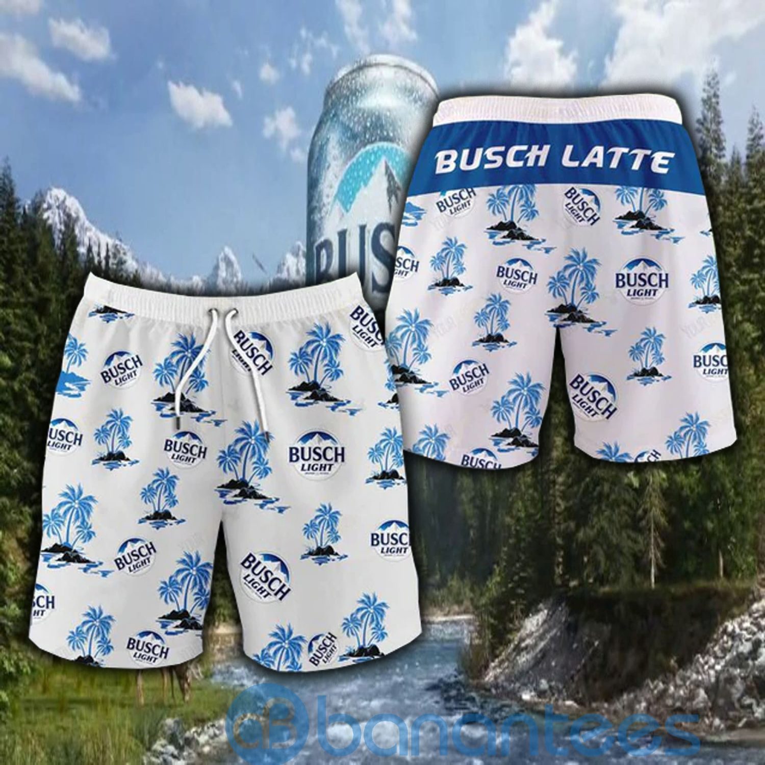 Busch Latte Coconut Beach Shorts Beer Lovers Father Day Gift