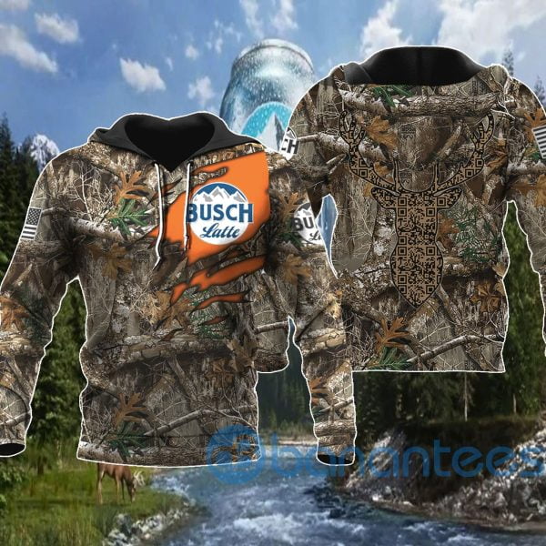Busch Latte Deer Forest Hoodie 3D Gift Father Day Beer Lover Gift Product Photo