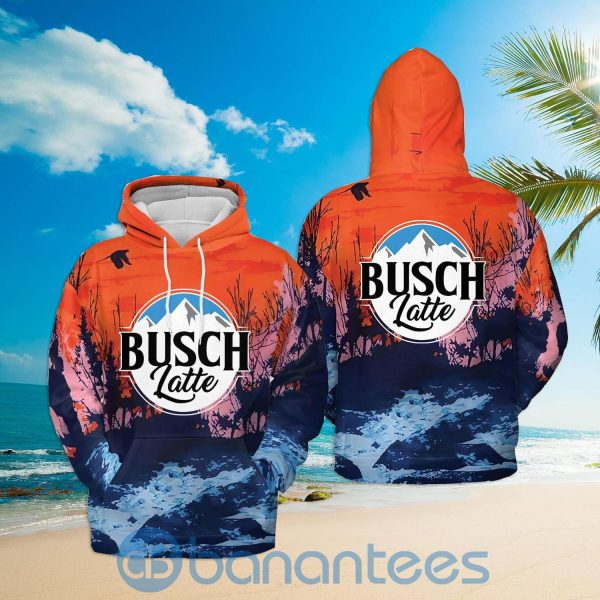 Busch Latte Logo Orange Blue Ice Hoodie Zip Hoodie 3D Gift Father Day Beer Lover Gift Product Photo