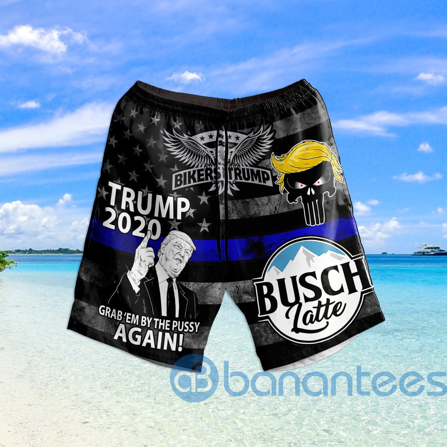 Busch Latte Trump Beach Shorts Beer Lovers Father Day Gift