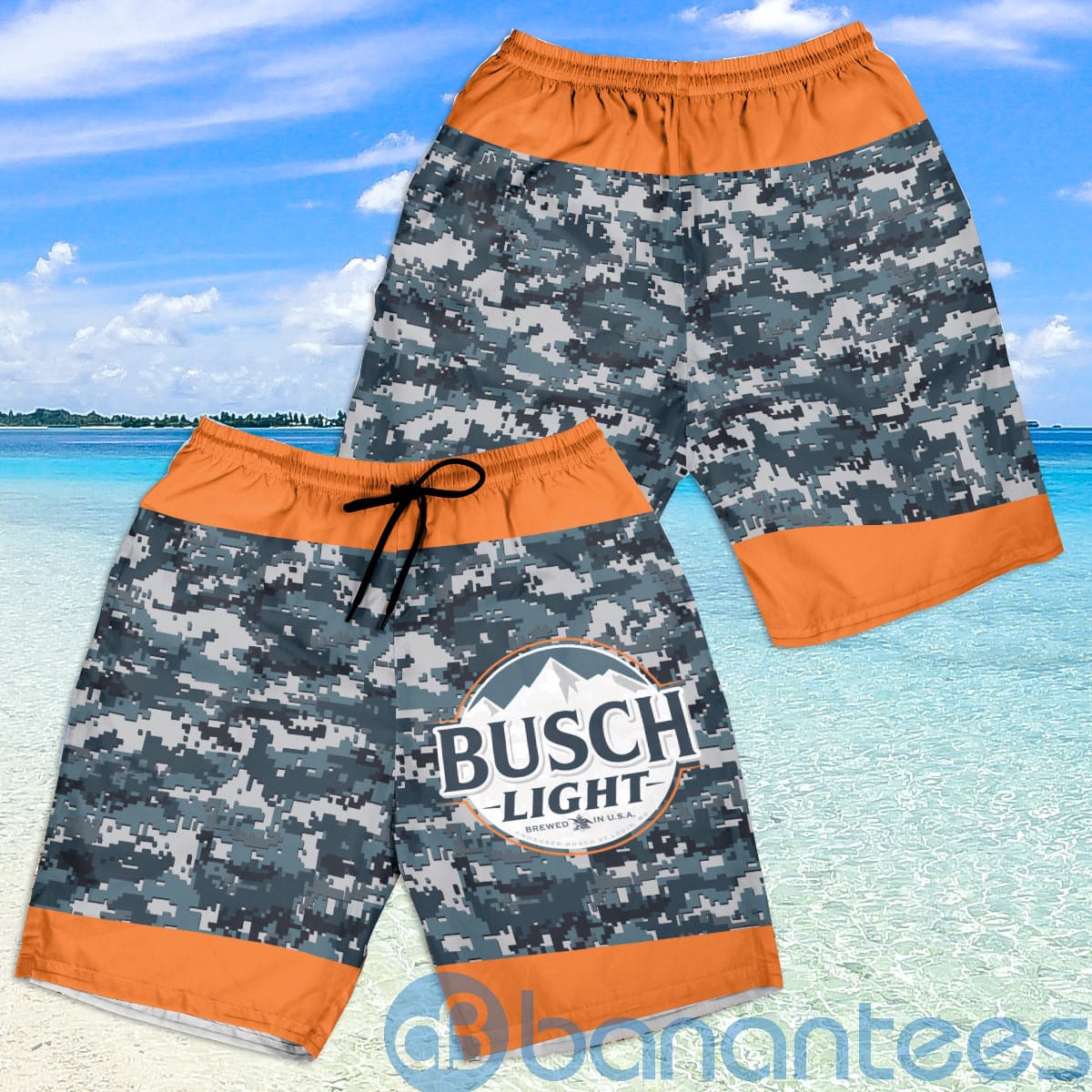 Busch Light Camo Navy Beach Shorts Beer Lovers Father Day Gift