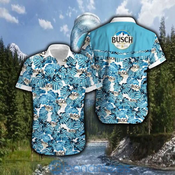 Busch Light Leaves Sea Color For Beer Lover Hawaiian Shirt Product Photo