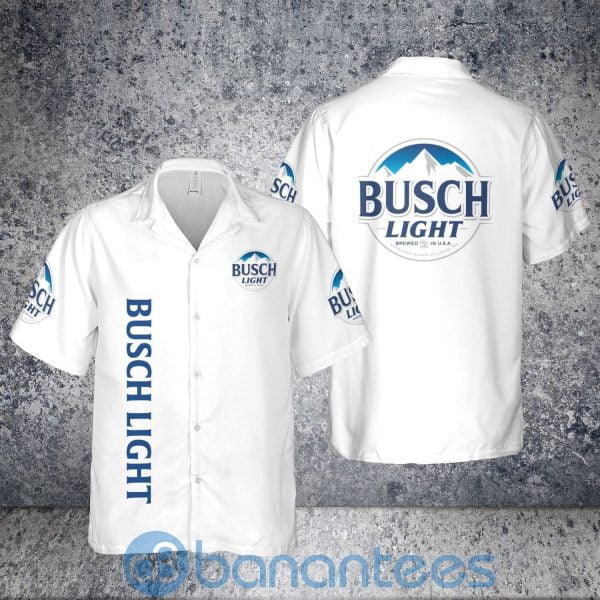 Busch Light Simple White For Beer Lover Hawaiian Shirt Product Photo