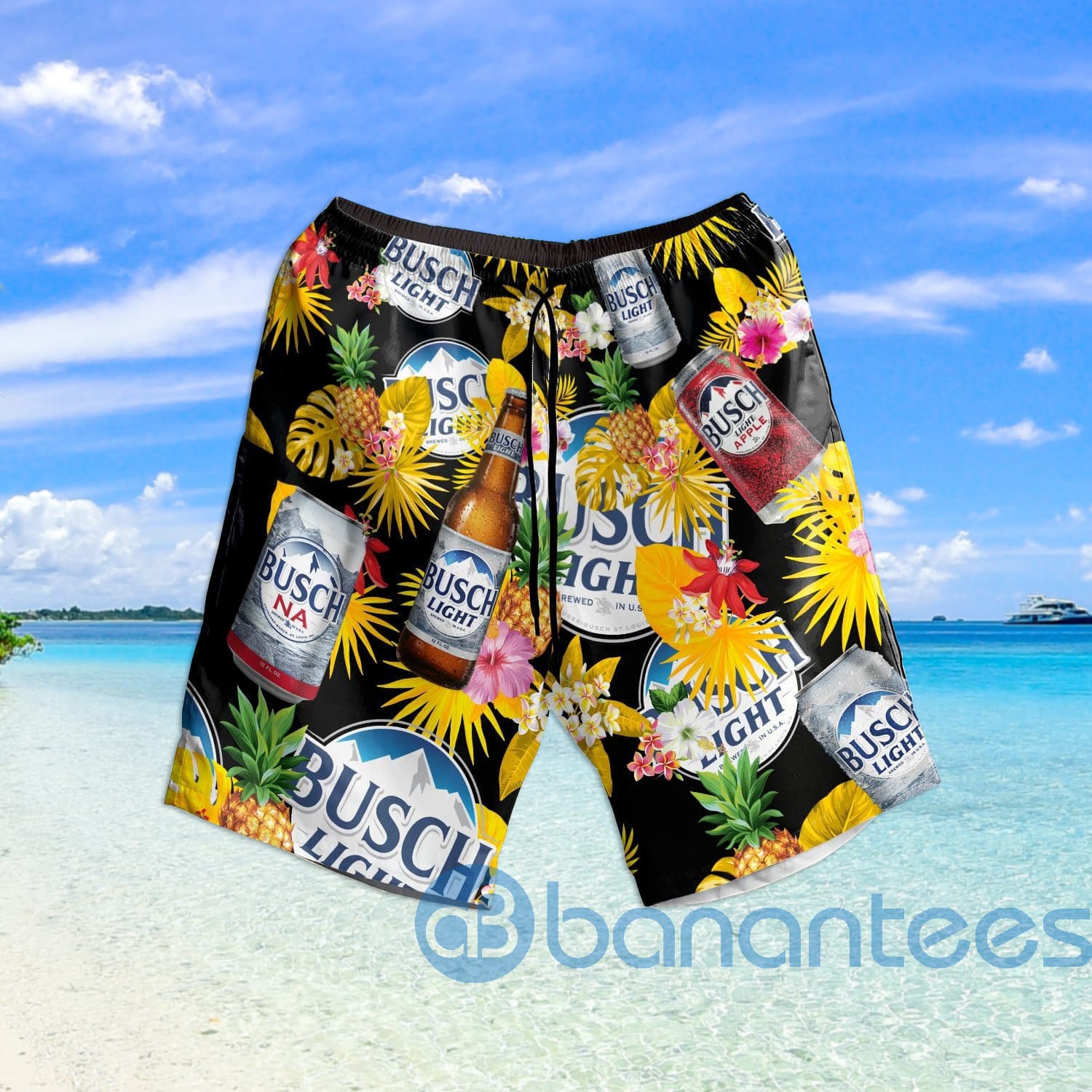 Busch Light Tropical Canned And Bottled Beer Beach Shorts Beer Lovers Father Day Gift