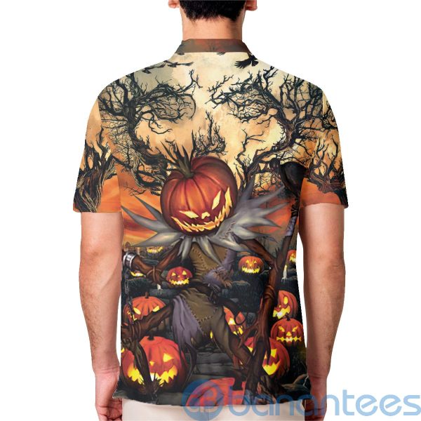 Carving Spooky Tree Pumpkin Gift For Halloween Polo Shirt Product Photo