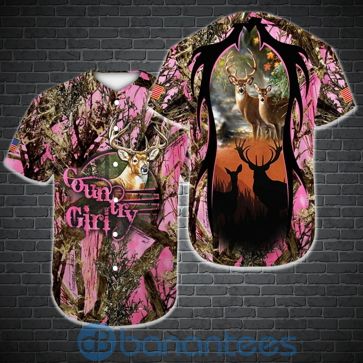 Country Girl Hunting Deer Hunting Unisex Jersey Baseball Shirt
