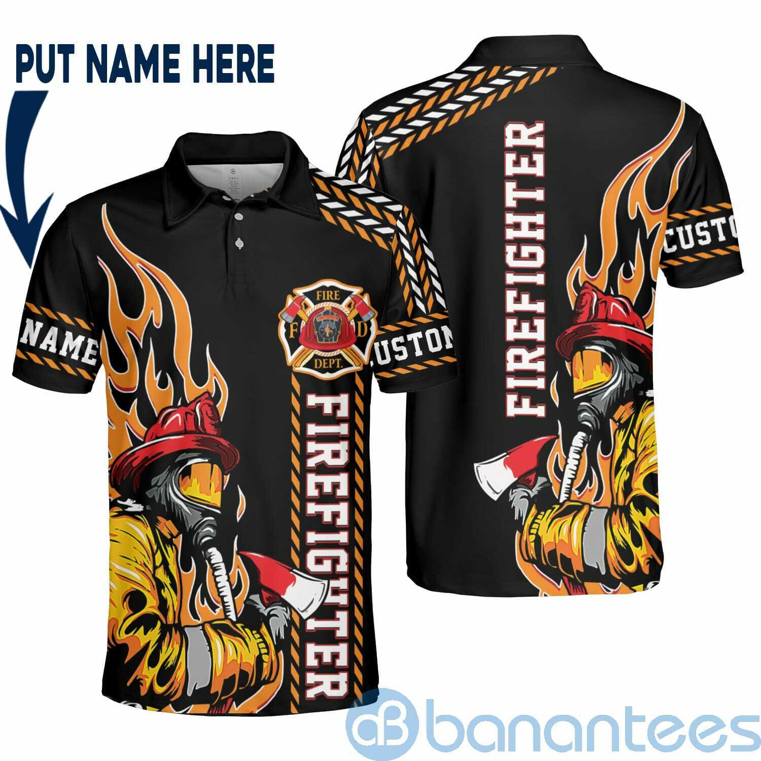 Custom Name FDD Firefighter Fireman Firewoman Lovers In Daily Life Polo Shirt