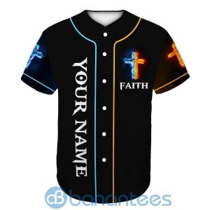 Custom Name Jesus Amen Christian Unisex Jersey Baseball Shirt Product Photo
