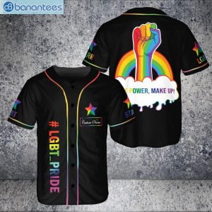 Custom Name Lgbt Pride Hand Support Love Is Love Lgbt Rainbow Jersey Baseball Shirtproduct photo 1