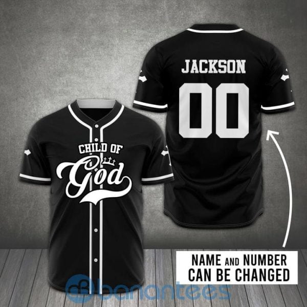 Custom Name Number Child Of God Jesus Unisex Jersey Baseball Shirt Product Photo