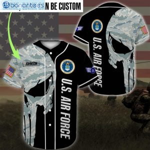 Custom Name United States Air Force Jersey Baseball Shirtproduct photo 1
