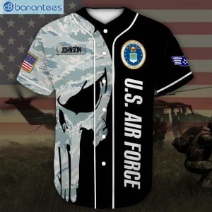 Custom Name United States Air Force Veteran Jersey Baseball Shirtproduct photo 2