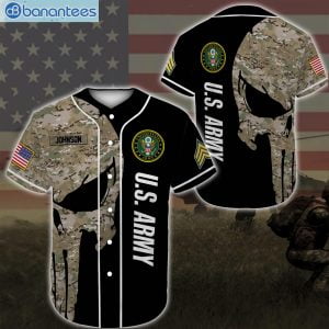Custom Name United States Army Black Camo Jersey Baseball Shirtproduct photo 1