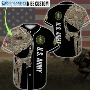Custom Name United States Army Veteran Jersey Baseball Shirtproduct photo 1