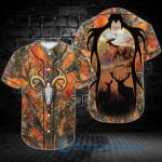Deer Hunting Skull Gift For Dad Unisex Jersey Baseball Shirt Product Photo