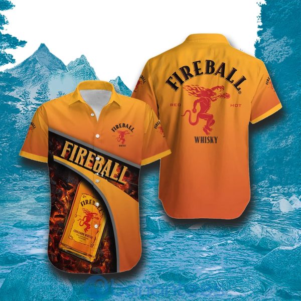 Fireball Whisky Lover For Beer Lover Hawaiian Shirt Product Photo